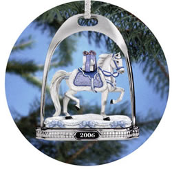 Breyer #700306 Snow Princess Christmas Ornament Holiday Horse Stirrup Ornament 2006
