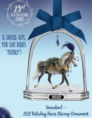 #700323 Snowbird Christmas Ornament Horse Holiday Stirrup Ornament 2022