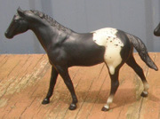 Breyer #9040 Paddock Pals Little Bits Quarter Horse Stallion LB Black Appaloosa Black Blanket App QH