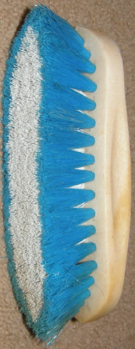 Medium Stiff Grooming Brush Dandy Brush Large Poly Brush Horse Grooming Brush Blue/White