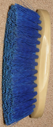 Decker Grip-Fit Grooming Brush Medium Stiff Dandy Brush Large Poly Brush Horse Grooming Brush Blue