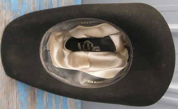 Reed Hill Western Hat Custom Made Wool Fur Blend Cowboy Hat Black 7 1/4