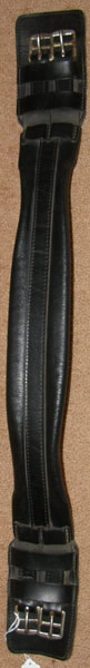 32” Padded Shaped Leather Dressage Girth English Girth Black