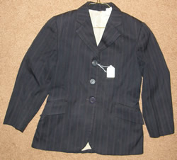 English Jacket Hunt Coat English Riding Coat Wool Childs 8 Navy Blue Pinstripe