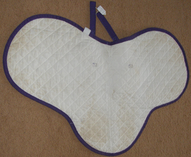 Contour Quilted Cotton Saddle Pad Quilted Cotton Shaped AP Pad Contour English Saddle Pad Purple Ice Print