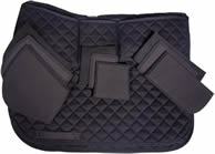 Schneiders Dura-Tech Verashim 6 Pocket Dressage Pad Shim Saddle Pad Black