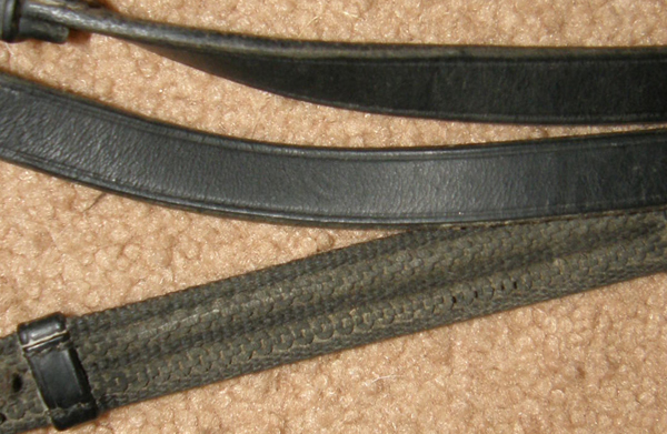 Rubberized Web Event Reins Rubber Grip 3/4" Leather English Reins 54" Black