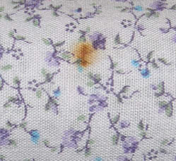 Lavender & Purple Floral Print Fabric Cotton/Poly Dress Material Remnant