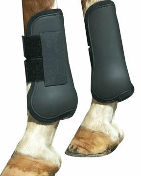 So Lite Open Front Jump Boot So Lite Jumping Boots Leg Protection Horse Black
