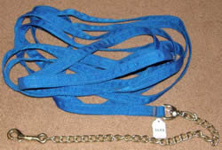 Nylon Lunge Line with Chain Longe Line Blue