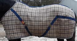 74" - 76” OF Original Baker Blanket Curvon Stable Blanket Horse Winter Blanket Plaid