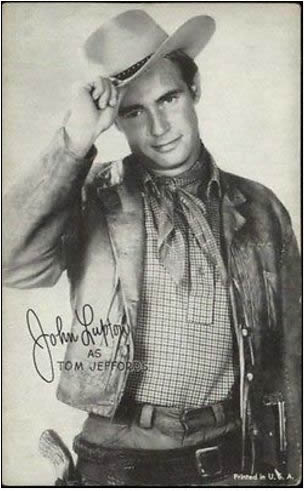 Vintage Penny Arcade Exhibit Card John Lupton Tom Jeffords 1950s Western Actor Trading Card
