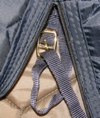 Quilted Nylon Halter Bag Bridle Bag Navy Blue