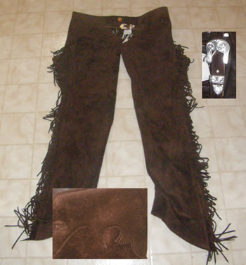Berry Fit Custom Western Equitation Chaps Rough Out Smoothie Show Chaps Western Chaps with Fringe Adult L Dark Chocolate Brown