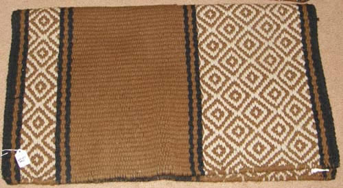 Mayatex Reversible Wool Western Show Blanket Single Fold Woven Western Saddle Blanket Brown/Black/Tan Pattern