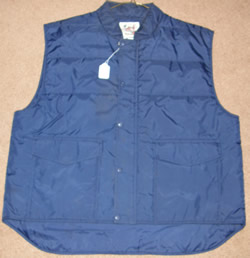 Open Trails Quilted Nylon Vest Outerwear Navy Blue Adult XL