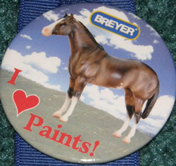 #1171 I Love Paints Lady Phase Paint Horse Breyer Button Pin