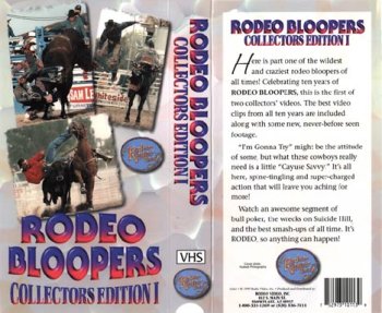 Rodeo Bloopers Collectors Edition 1 Rodeo Horse Bull VHS Video Tape