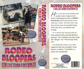 Rodeo Bloopers Collectors Edition 2 Rodeo Horse Bull VHS Video Tape