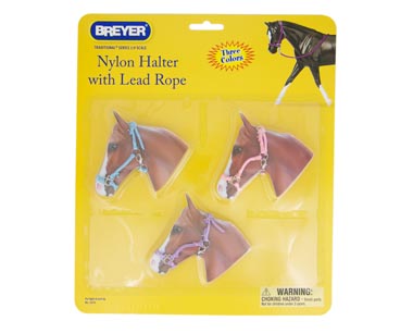 #2474 Hot Colored Nylon Halters 3-pc. Traditional Horse Tack
