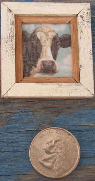 Breyer Model Horse Tack Props Dollhouse Miniatures Model Horse Framed Cow Print