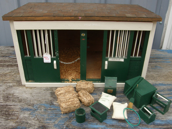 Breyer Model Horse Tack Props Wood Stable & Tack Room w/Accessories Set AG American Girl Wooden Barn Horse Stall Feed Room