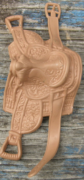 Model Horse Tack Props Tan Tooled Western Saddle Model Horse Accessories