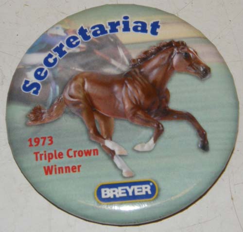 #1345 Secretariat Thoroughbred TB Race Horse Breyer Button Pin