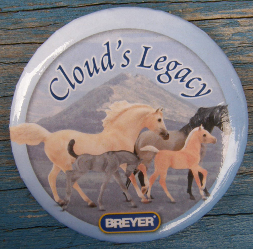 #1225 Cloud's Legacy Mustang Horse Breyer Button Pin