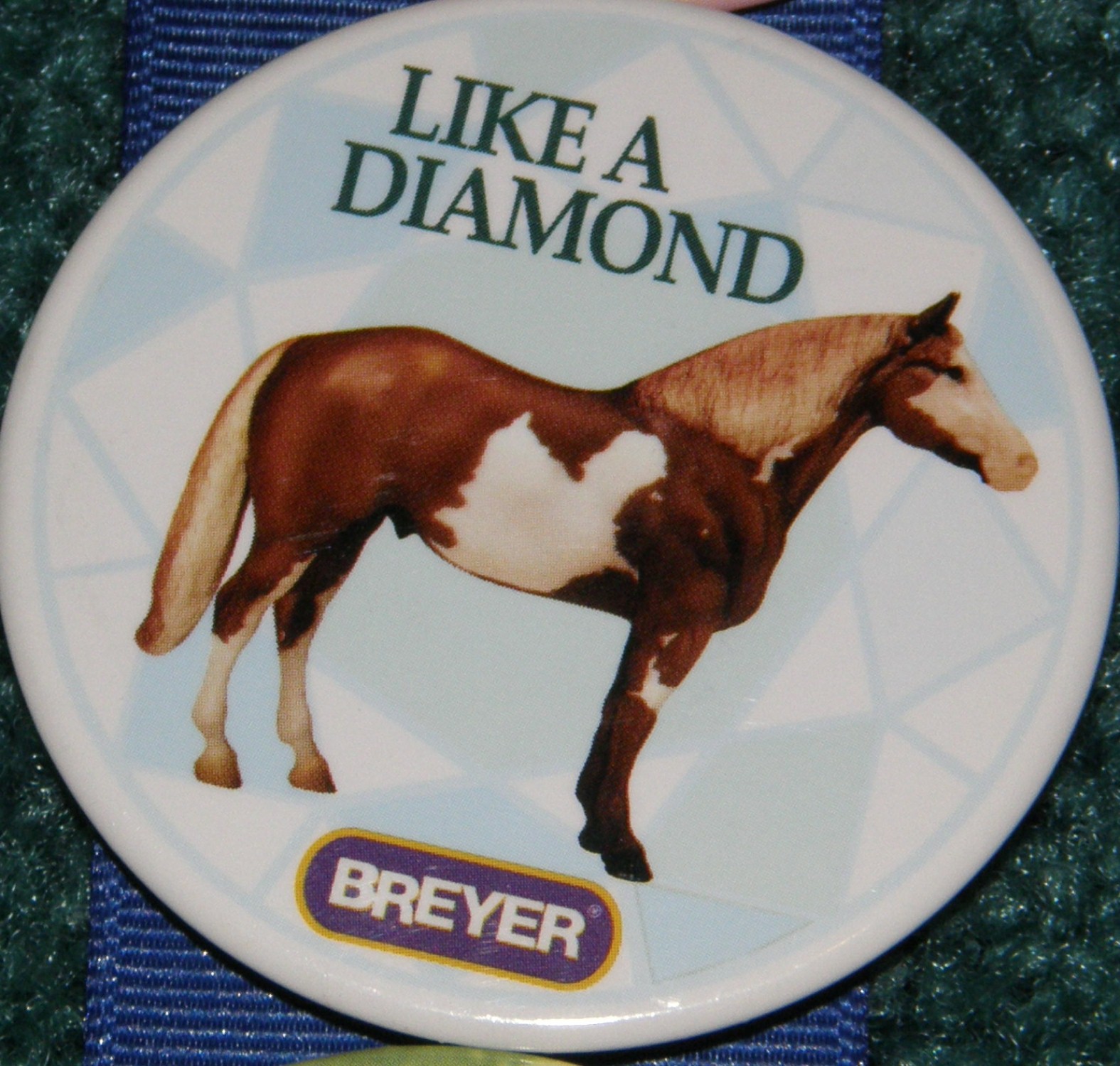 #1201 Like A Diamond Paint Horse Breyer Button Pin