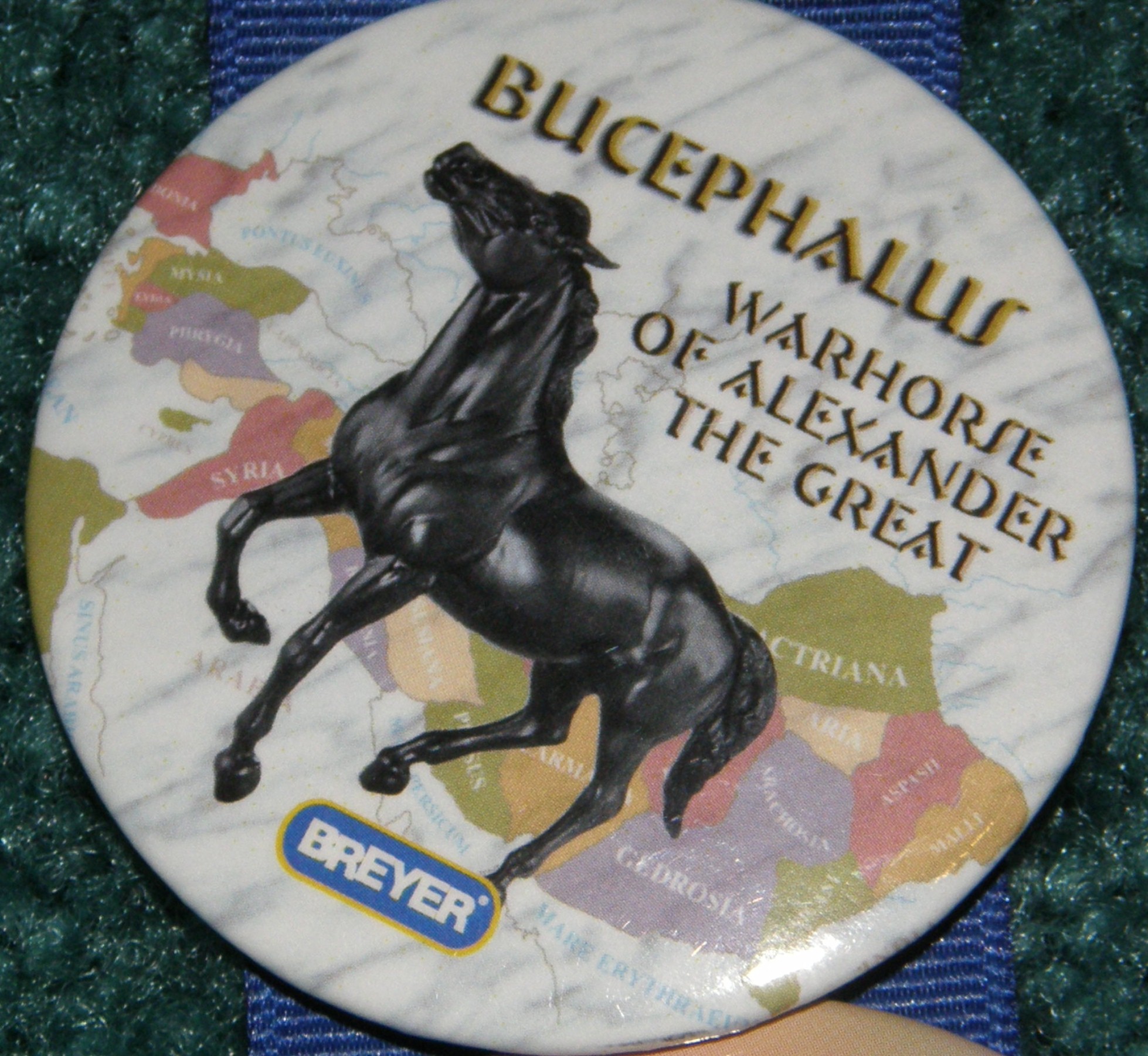 #1162 Bucephalus Alexander The Great’s War Horse Breyer Button Pin