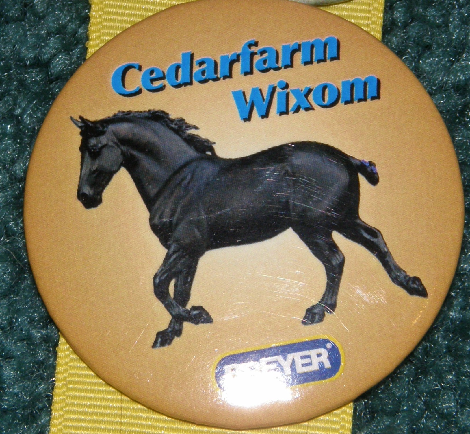 #573 Cedarfarm Wixom Percheron Draft Horse Breyer Button Pin