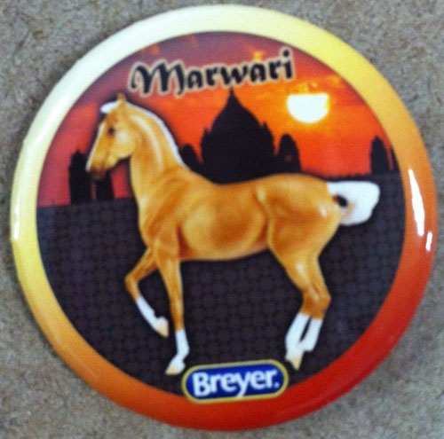 #1495 Marwari Horse Breyer Button Pin