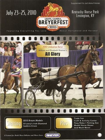 Breyer Just About Horses JAH Supplement July 2010 Lights Camera Breyerfest 2010