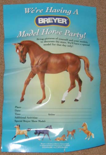 We're Having A Breyer Model Horse Party Poster Breyer Promotional Poster Big Ben