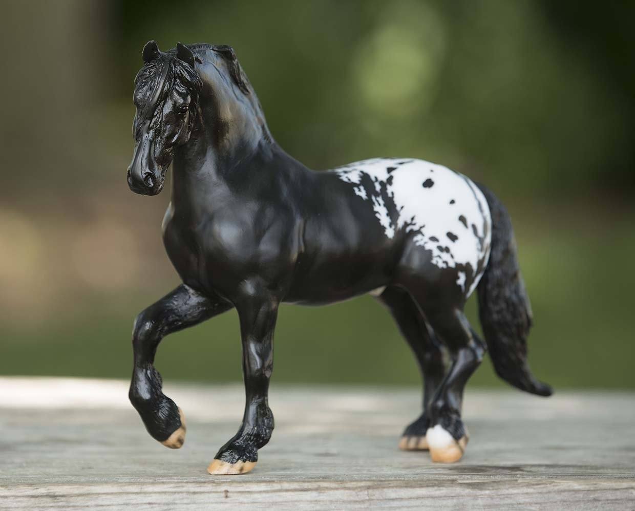Breyer #1805 Harley Famous Racehorse Pony Black Blanket Appaloosa Friesian App American Sugarbush Harlequin Draft Horse