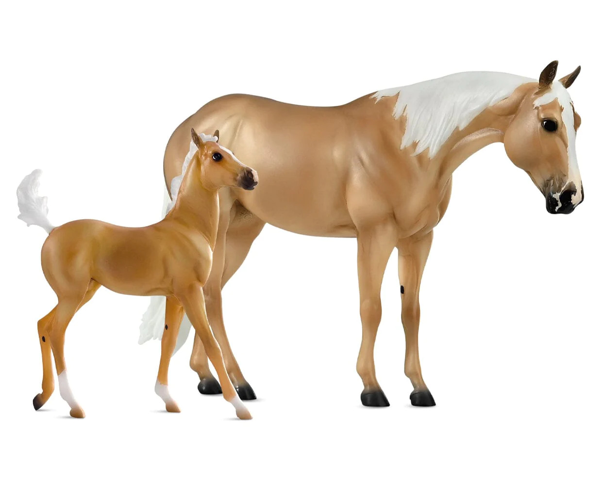 Breyer #1872 Ebony Shines & Foal Charlize Palomino Standing TB Firefly Walking QH Foal Hawkeye