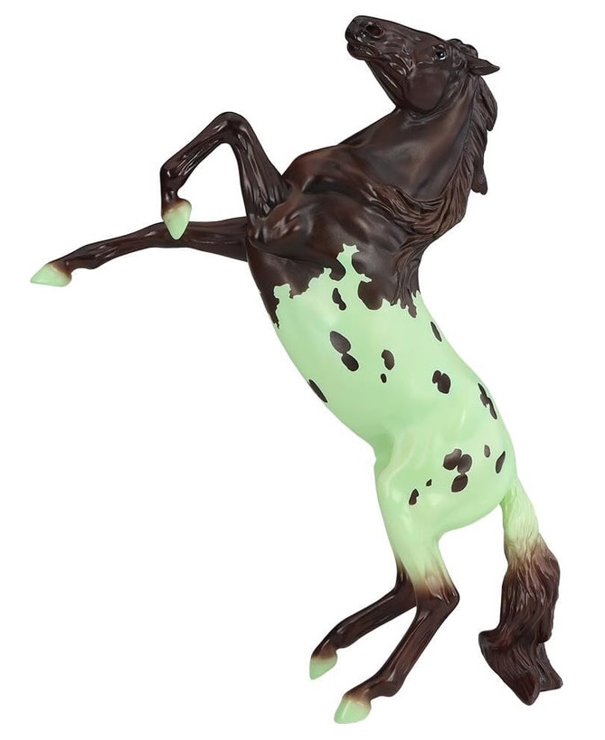Breyer Horse B-FS-10334 Mint Chip Rearing Mustang Chocolate Brown Mint Green Extended Blanket Appaloosa Sweet Treats Series App