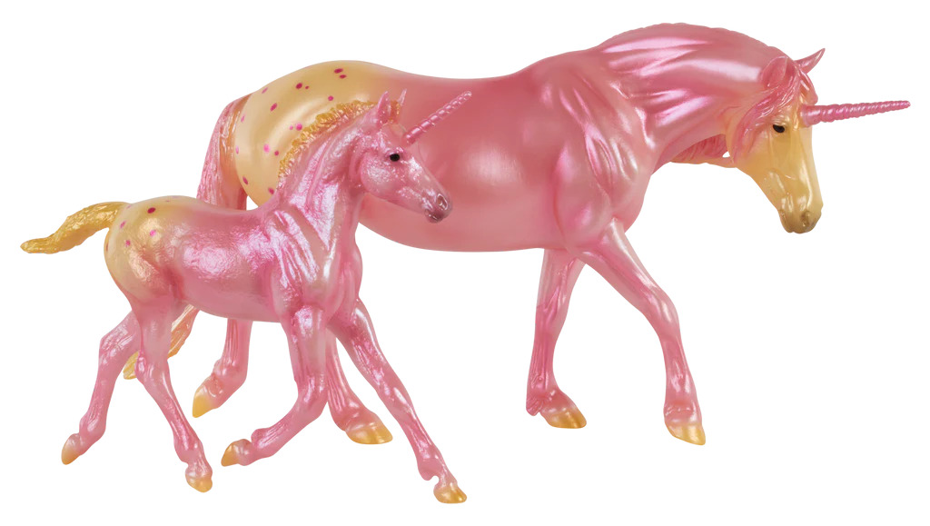 Breyer B-FS-10613 Candy Delights Unicorn & Foal Cotton Sprinkle & Sugar Puff Decorator Haflinger Mare Haflinger Foal