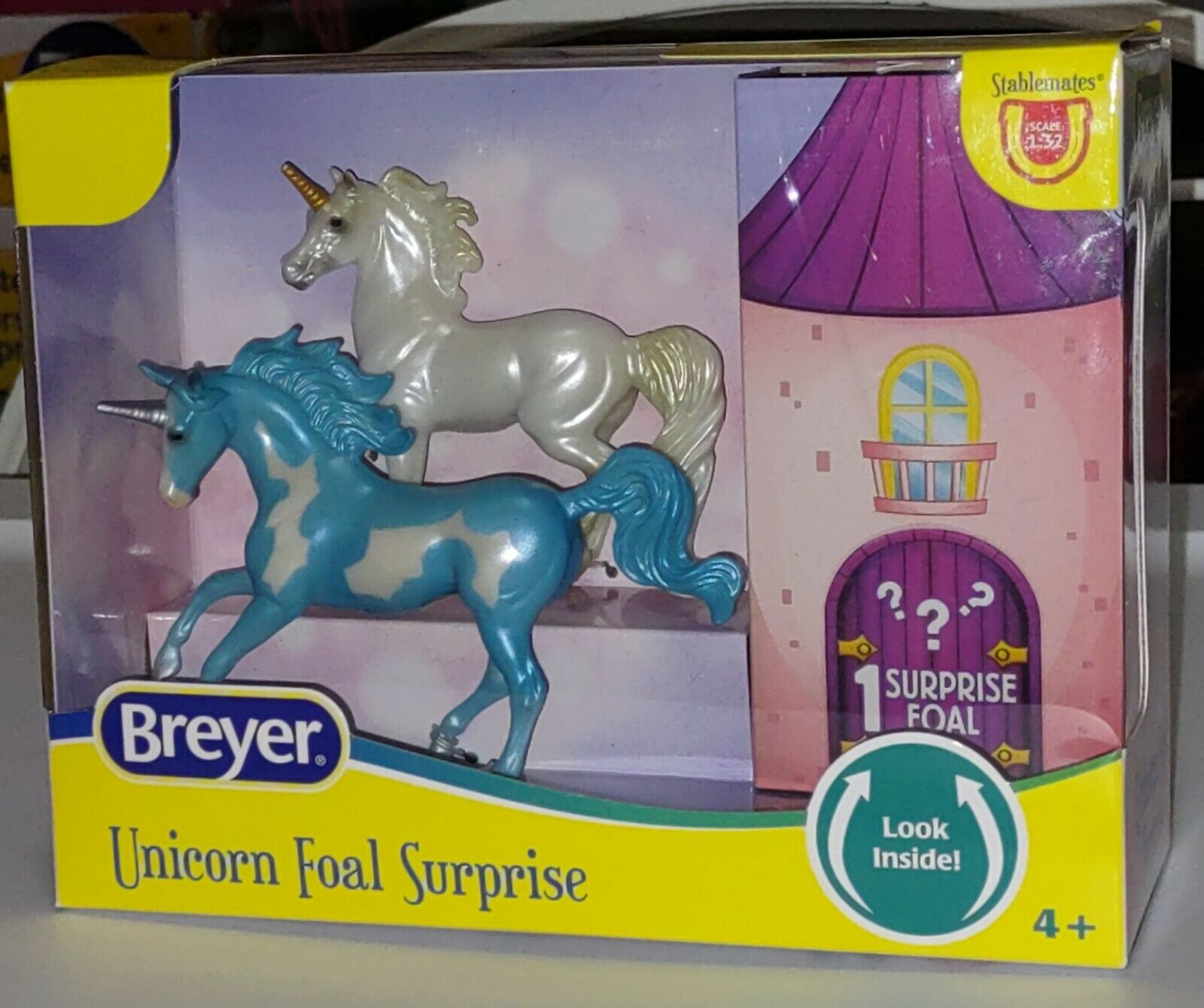 Breyer #6121 Windswept Family Unicorn Foal Surprise Pearl Morgan Blue Pinto Magnolia