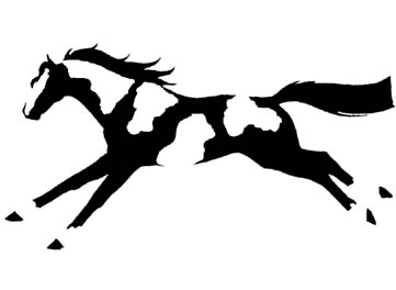 Window Decal Sticker Tobiano Paint Horse Pinto Horse