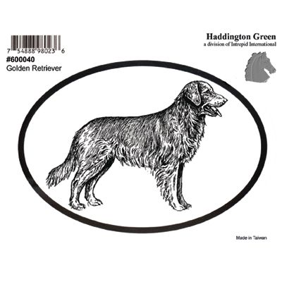 Golden Retriever Dog Oval Decal Sticker