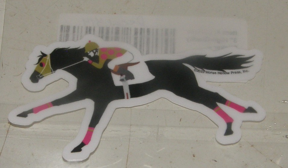 Horse Sticker TB Racehorse & Jockey Thoroughbred Race Horse Decal
