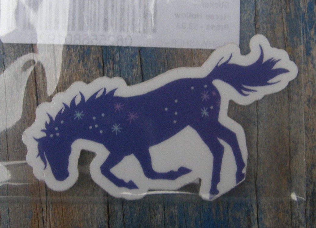 Horse Sticker Purple Galloping Horse Decal