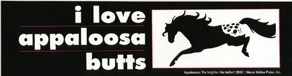 I Love Appaloosa Butts App Horse Bumper Sticker