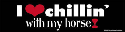 I Love Chillin' With My Horse Bumper Sticker