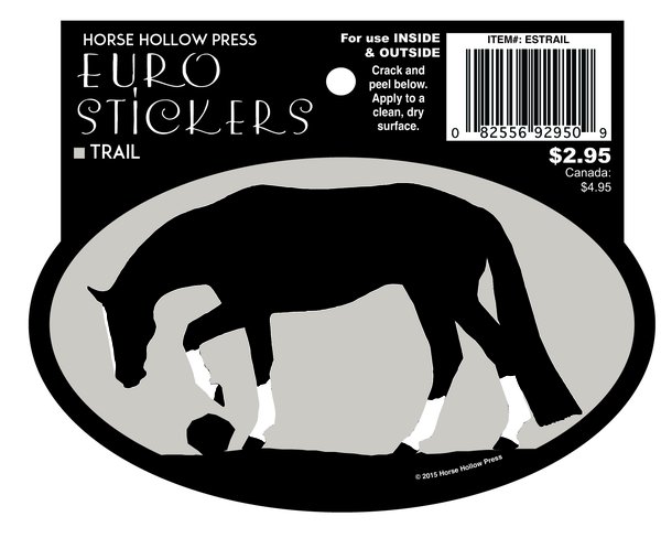 Trail Horse QH Horse Decal Euro Oval Window Sticker