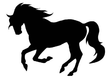 Window Decal Sticker Cantering Horse