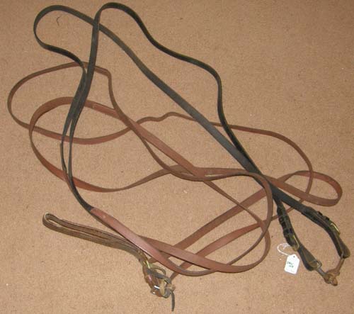 Single Horse Driving Lines Standardbred Racehorse Lines Driving Reins Leather Reins with Handhold 
