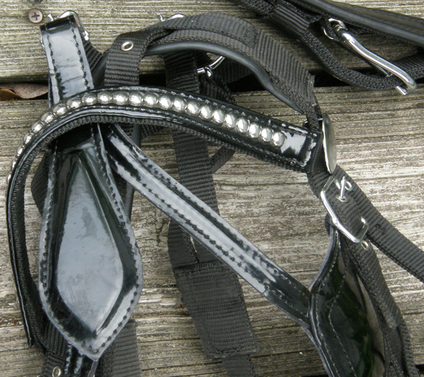 Nylon Driving Harness Cob Small Horse Harness Synthetic Harness Black